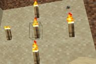 Correct spacing of torches can save a player's stock and keep mobs away (Image via Mojang)